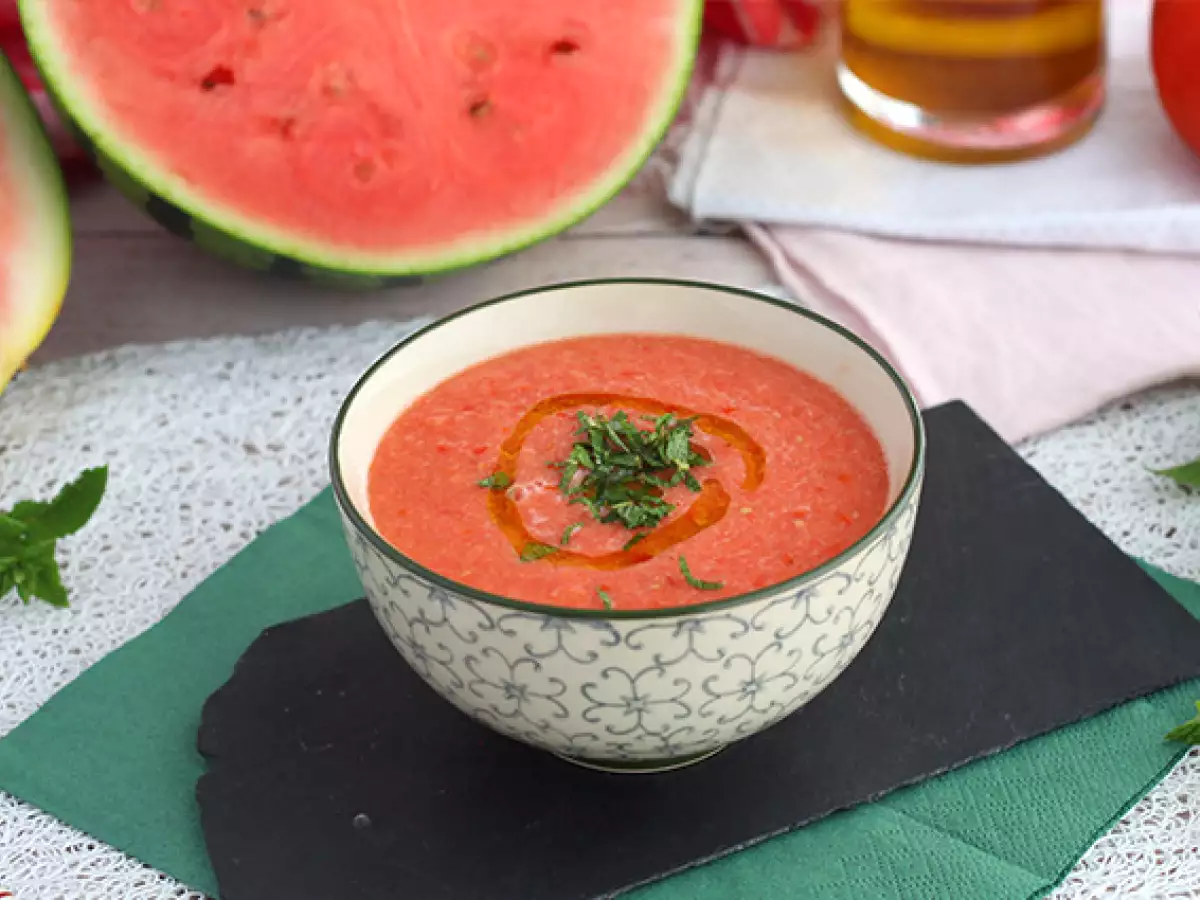 Recept Hideg görögdinnye és paradicsomleves