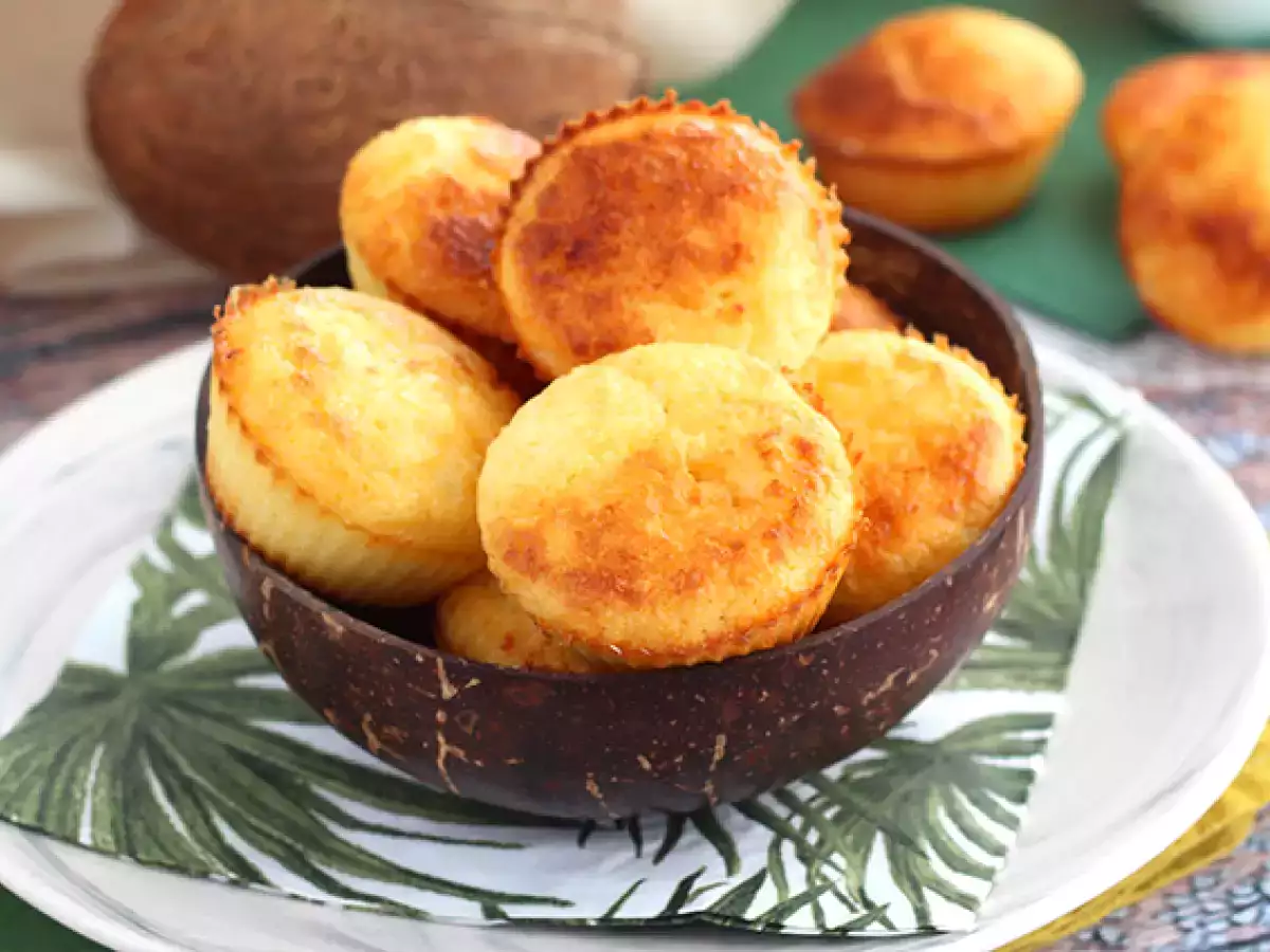 Recept Brazil kókuszos muffinok - queijadinhas
