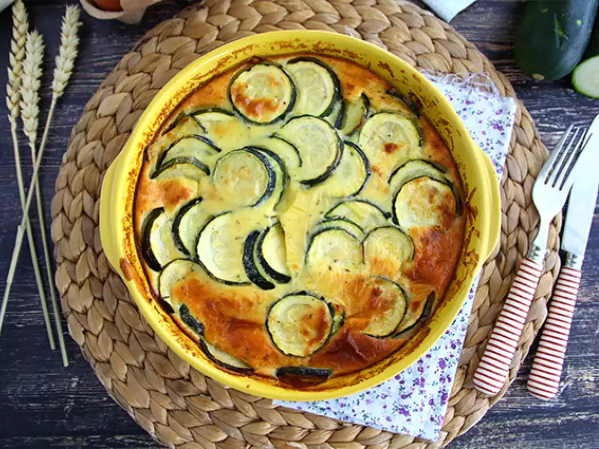 Recept Cukkini és kecskesajtos clafoutis