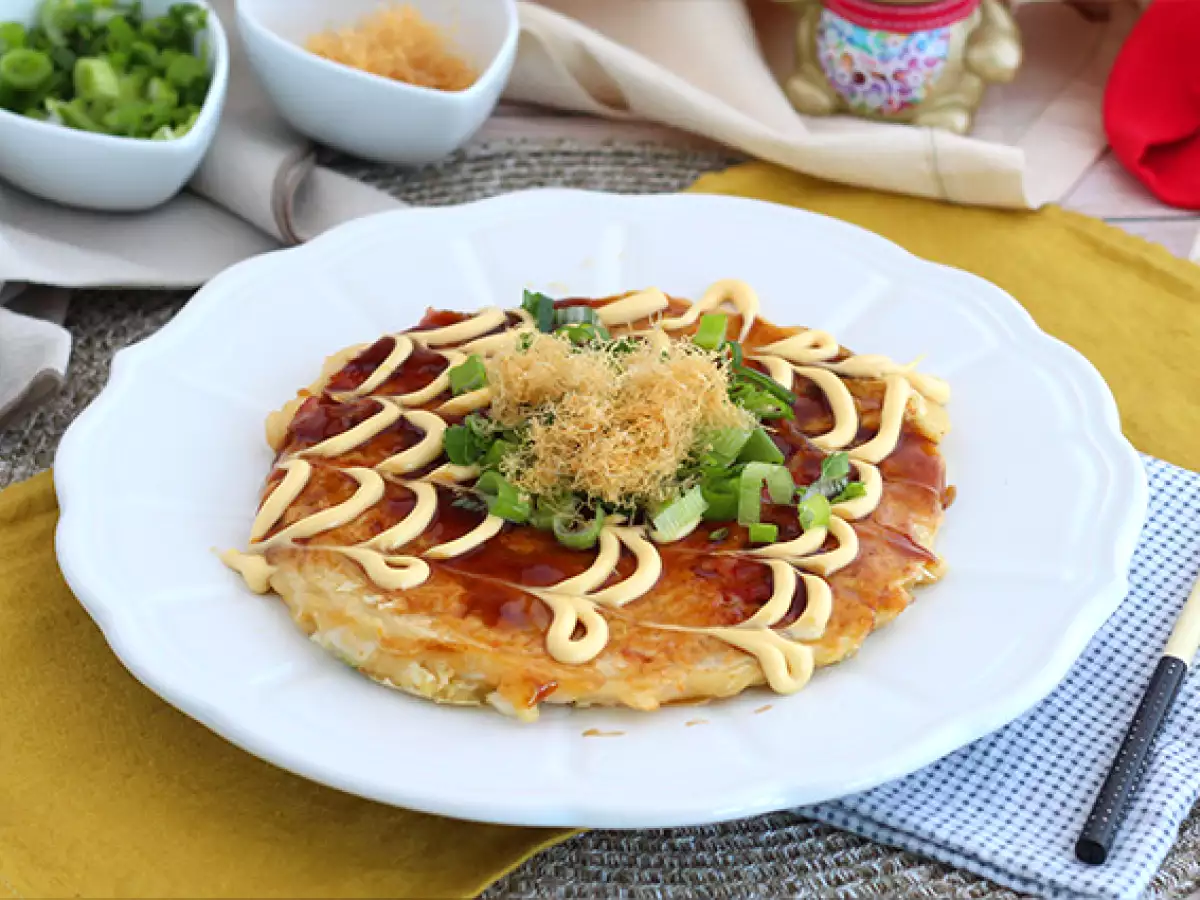 Recept Okonomiyaki - japán omlett