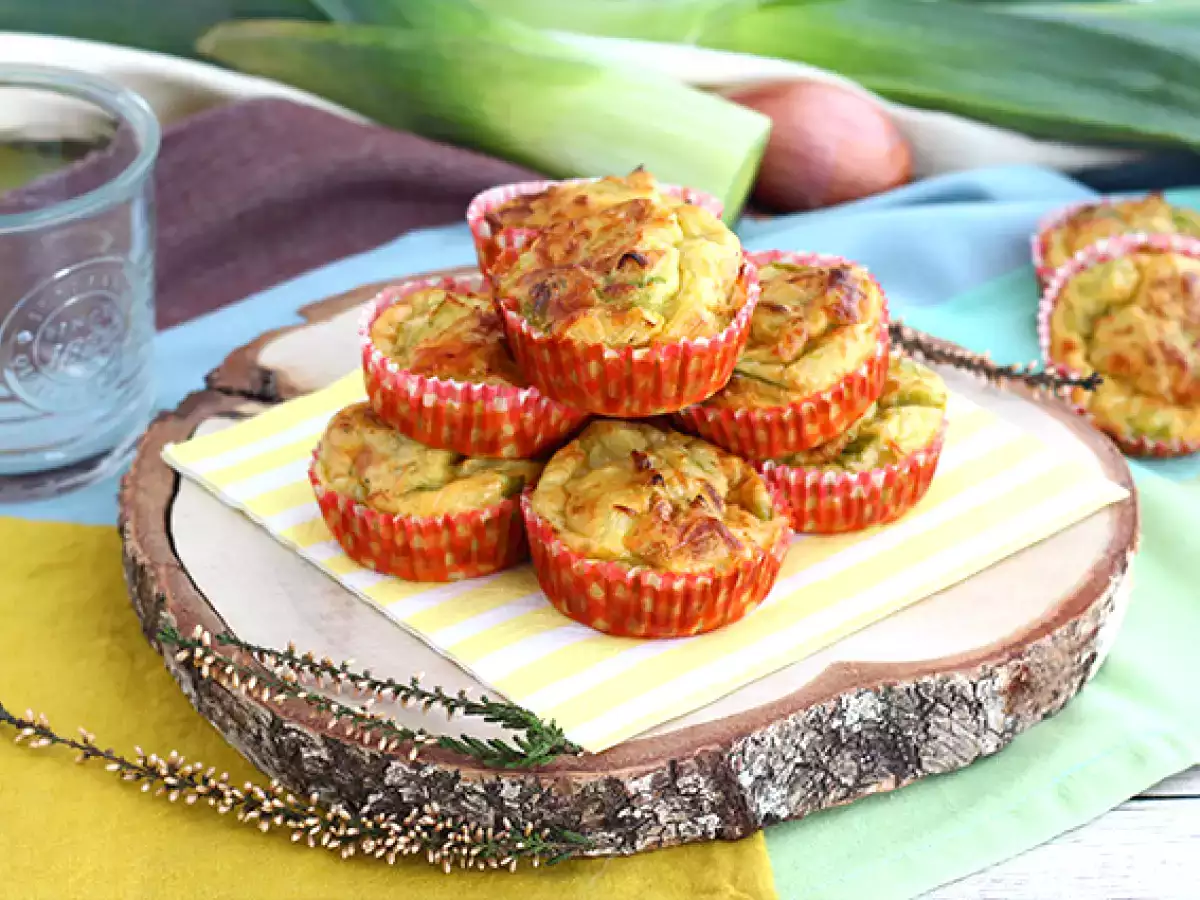 Recept Muffinok póréhagyma fondüvel