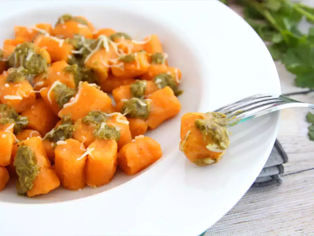 Recept Édesburgonya gnocchi (könnyű gnocchi)