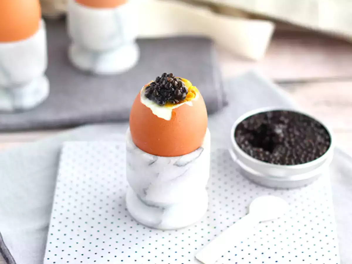 Recept Lágytojás kaviárral