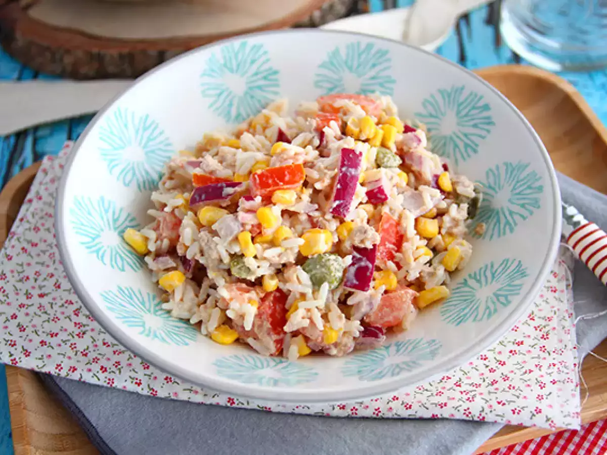 Recept Vegyes rizssaláta (gyors és egyszerű)