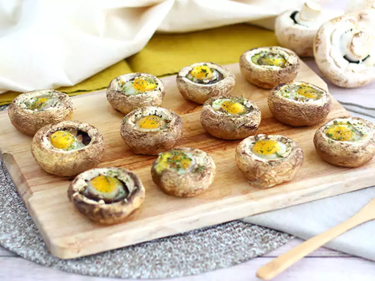 Recept Gomba fürjtojással