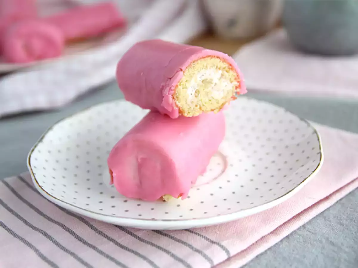 Recept Epres mini tekercsek, pink panthers