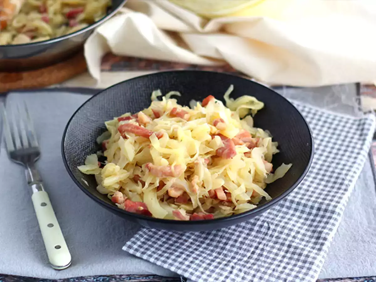 Recept Fehér káposzta szalonnával