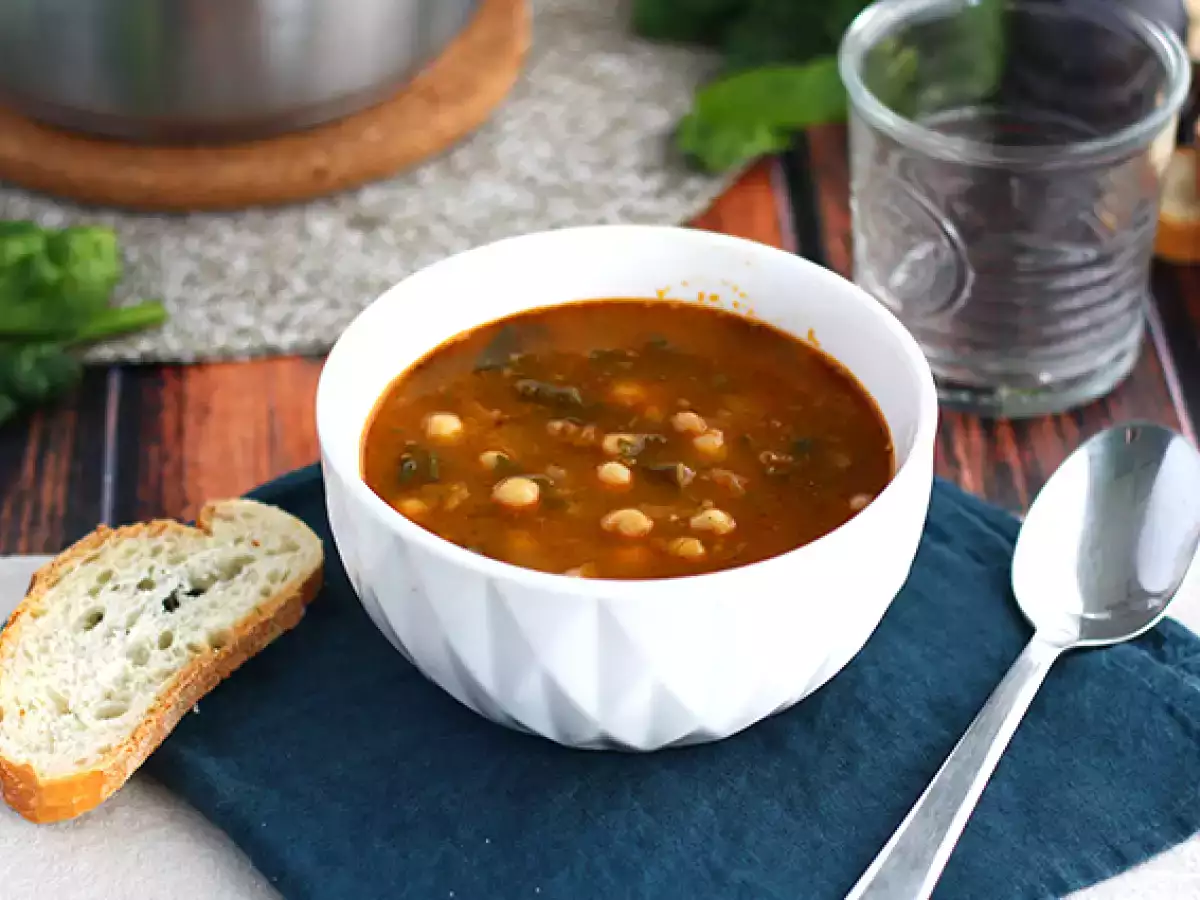 Recept Csicseriborsó leves spenóttal