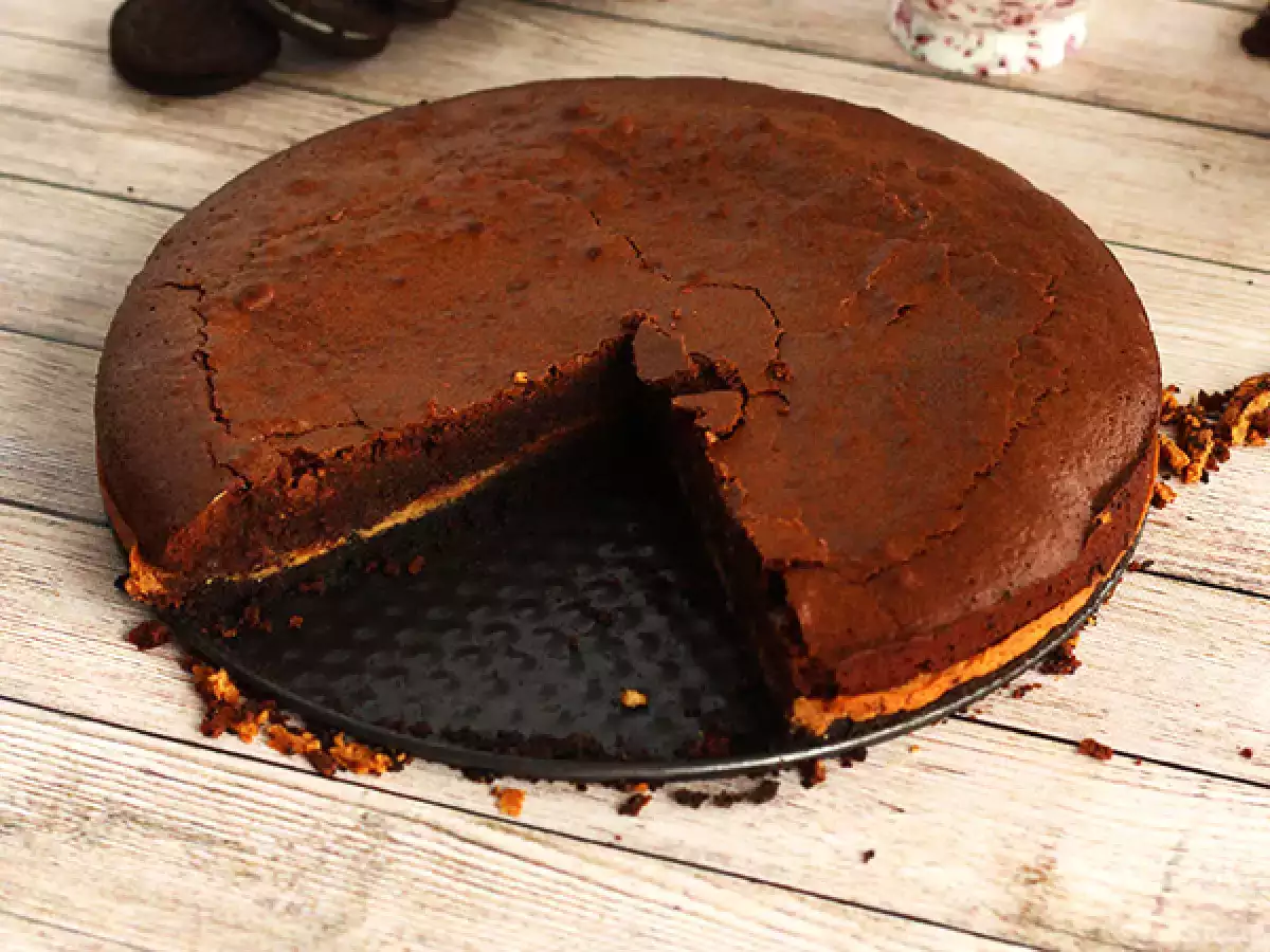 Recept Mogyoróvajas és oreo kekszes brownie