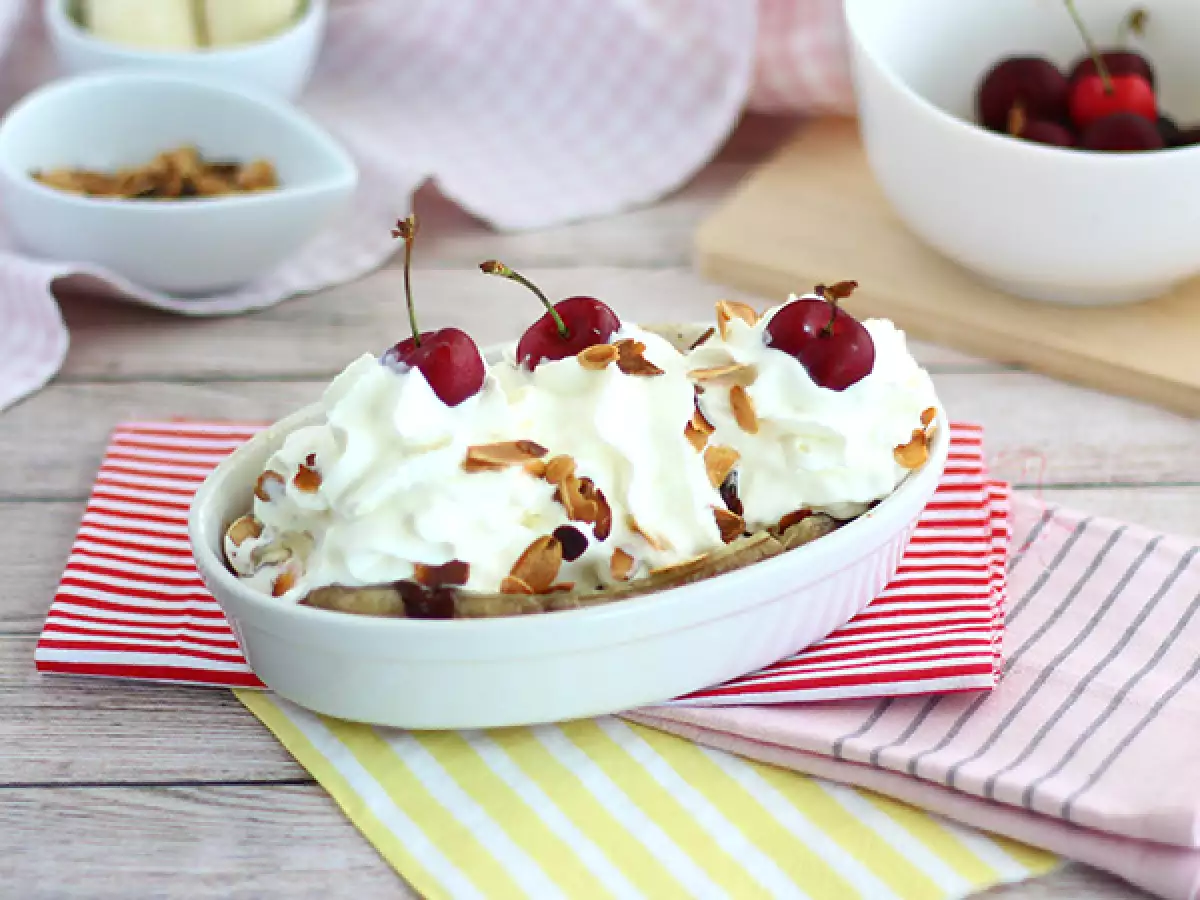 Recept Banana split, a híres fagyasztott desszert