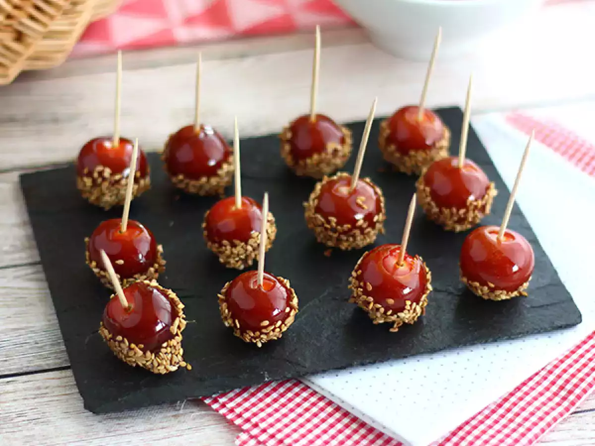 Recept Karamellizált cseresznyeparadicsom szezámmaggal vagy szerelmes paradicsom