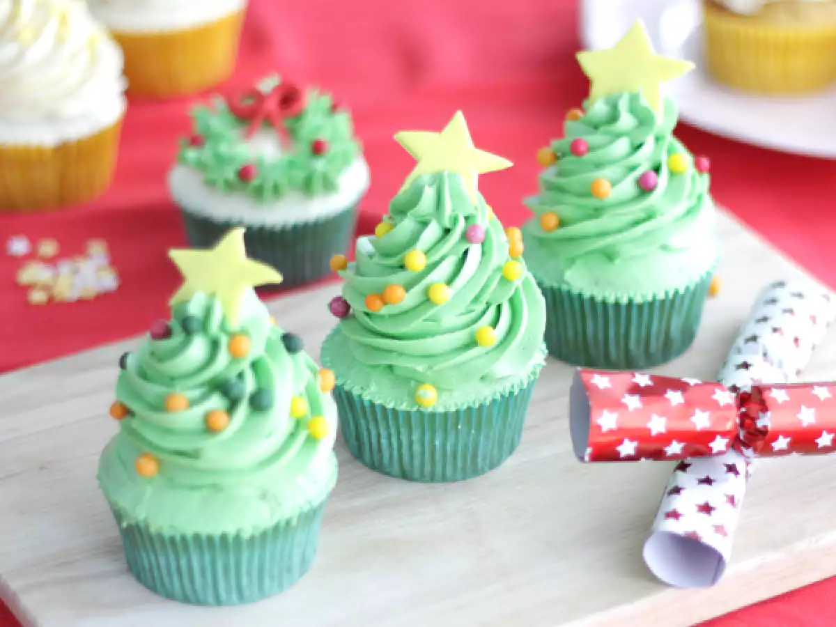 Recept Cupcakes díszített karácsonyi
