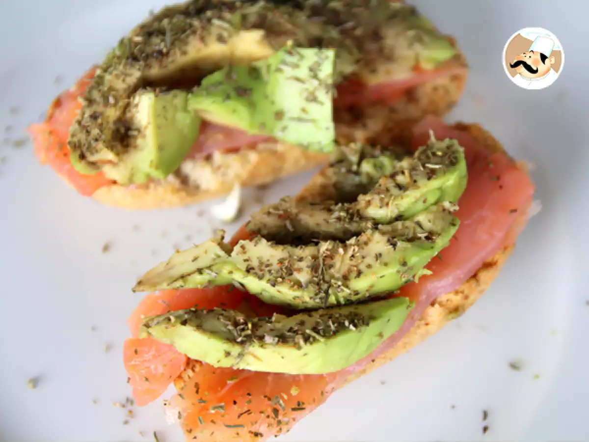 Recept Lazac és avokádó bruschetta