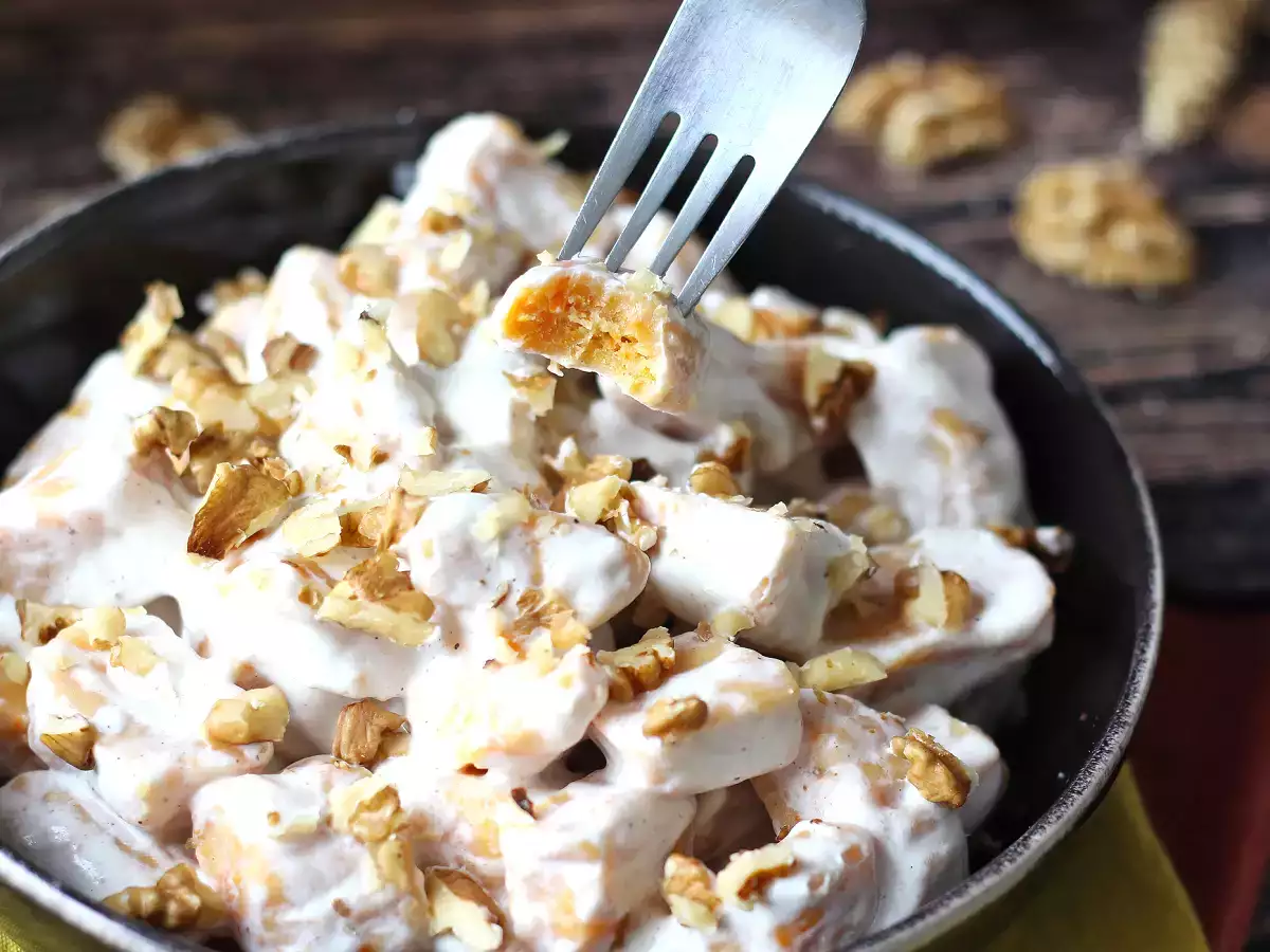 Recept Krémes sütőtök gnocchi philadelphiával és ropogós dióval