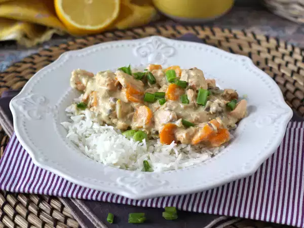 Recept Ízletes lazacpörkölt