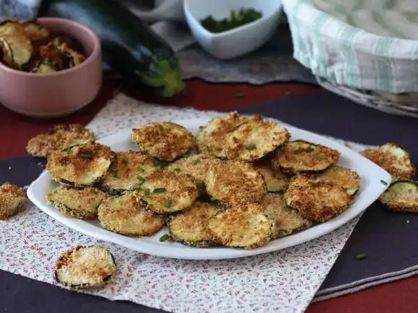 Recept Cukkini ropogtatnivalók air fryerrel