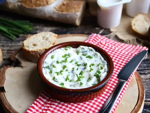 Recept Faux-mage frais fokhagyma és gyógynövények (a vegán szója alapú sajt!)