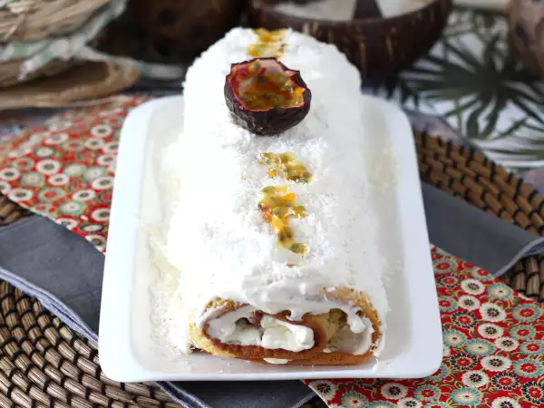 Recept Kókuszos maracuja tekercs, tökéletes yule lognak