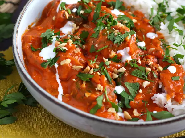 Recept Vegán malai kofta: csicseriborsó húsgombócok paradicsomszósszal