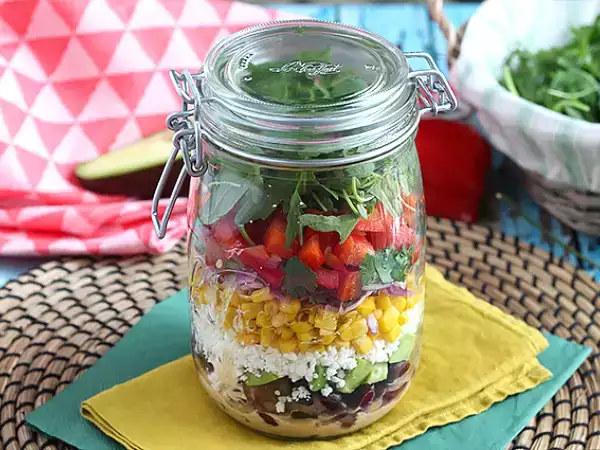 Recept Mexikói saláta üvegek