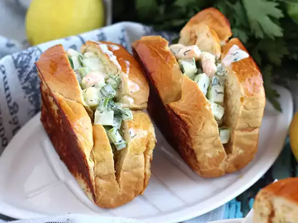 Recept Garnélarákos briós szendvics (garnélarákos tekercs)
