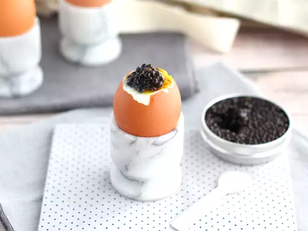 Recept Lágytojás kaviárral