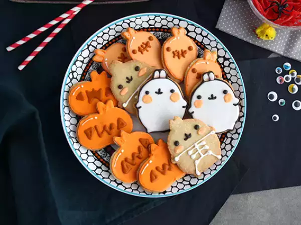 Recept Molang halloween keksz