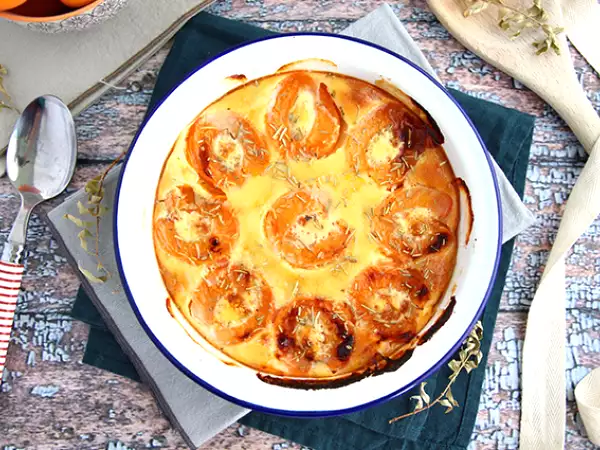 Recept Sárgabarackos és kókuszos gratin