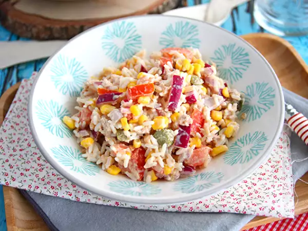 Recept Vegyes rizssaláta (gyors és egyszerű)