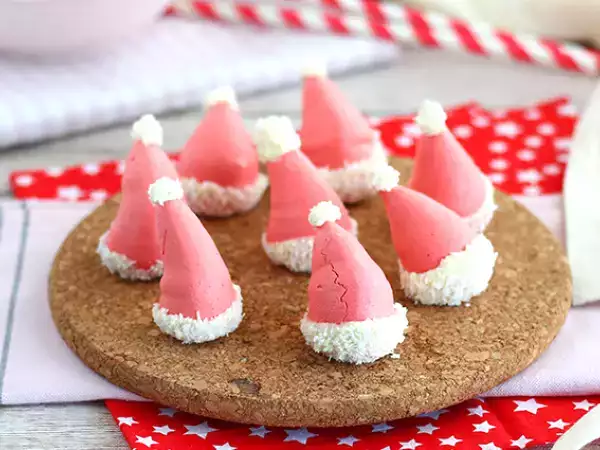 Recept Habcsókok mikulás sapkák