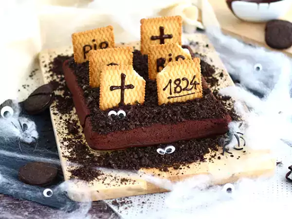 Recept Temetői brownie halloweenre