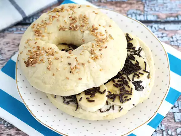Recept Csokoládés banános bagel