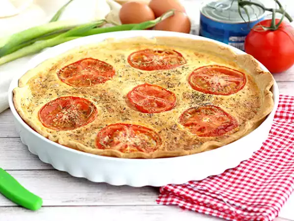 Recept Tonhalas és paradicsomos quiche
