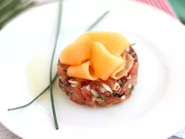 Recept Sonka, dinnye és paradicsom tartár