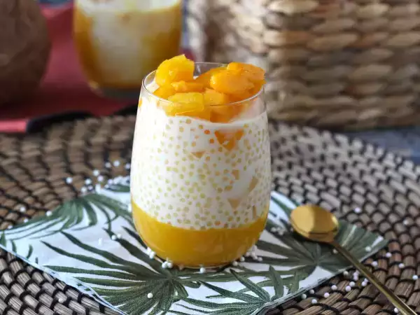 Recept Mangó szágó, az ázsiai desszert tápiókával és mangóval, amely egyszerűségével hódít.