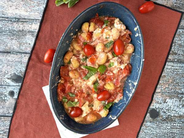 Sült feta gnocchi Airfryerrel, egy szuper gyors étel cseresznyeparadicsommal és fetával! - Előkészítés lépés 7