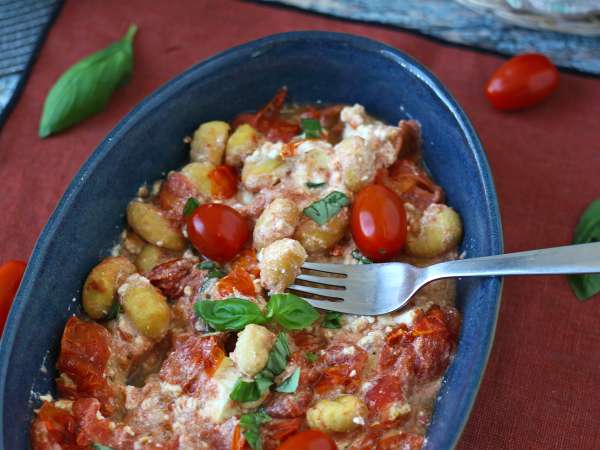 Sült feta gnocchi Airfryerrel, egy szuper gyors étel cseresznyeparadicsommal és fetával! - Előkészítés lépés 8