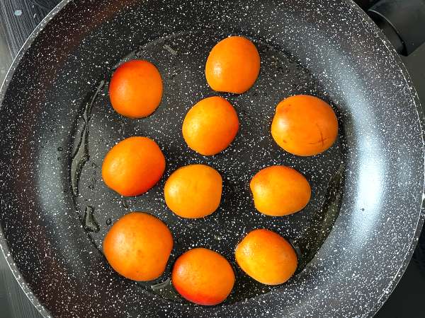 Pirított sárgabarack, rukkola és burrata pirítóson - Előkészítés lépés 2