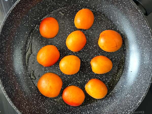 Sült sárgabarack, rukkola és burrata saláta - Előkészítés lépés 2