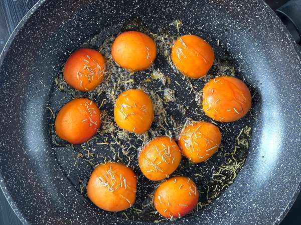 Sült sárgabarack, rukkola és burrata saláta - Előkészítés lépés 3