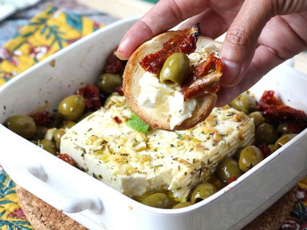 Sült feta szárított paradicsommal és olajbogyóval, mediterrán stílusban - Előkészítés lépés 5