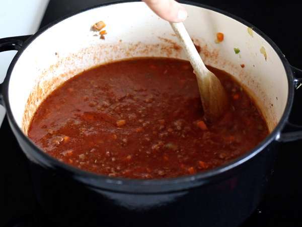 Tészta bolognai mártással - tagliatelle al ragù alla bolognese - Előkészítés lépés 5