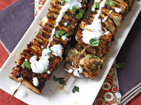 Lavash kebab tortillával, a híres könnyű sütőben sült kebab! - Előkészítés lépés 12