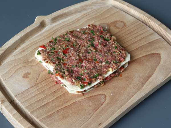 Lavash kebabnyársak tortillával, könnyen elkészíthető airfryerben! - Előkészítés lépés 5
