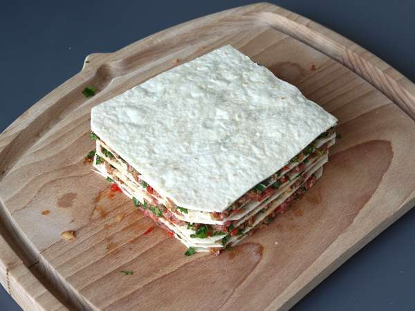 Lavash kebabnyársak tortillával, könnyen elkészíthető airfryerben! - Előkészítés lépés 6