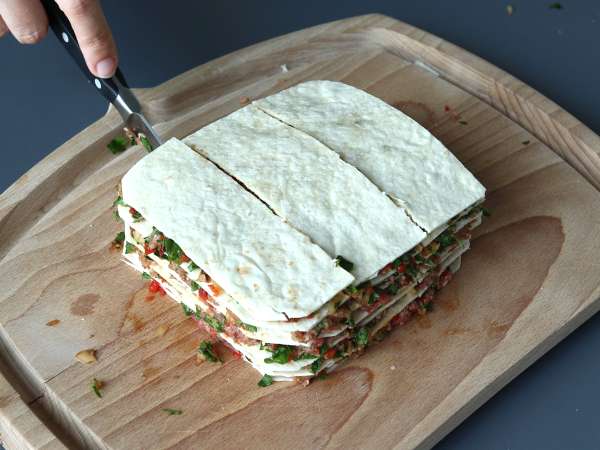 Lavash kebabnyársak tortillával, könnyen elkészíthető airfryerben! - Előkészítés lépés 7
