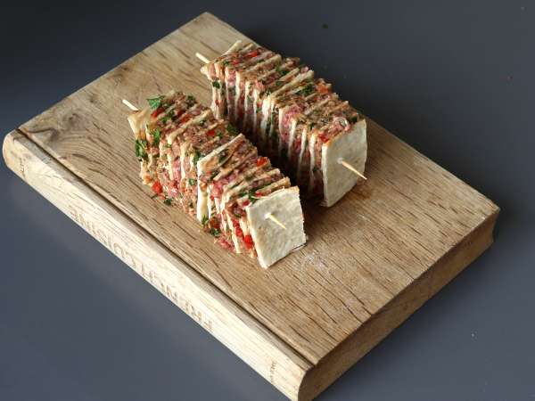 Lavash kebabnyársak tortillával, könnyen elkészíthető airfryerben! - Előkészítés lépés 9