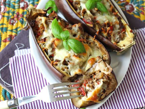 Töltött padlizsán mozzarellával gratinálva - Előkészítés lépés 9