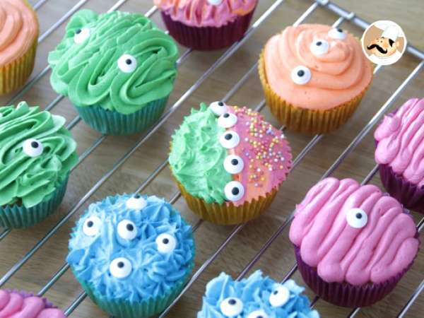 Szörny cupcakes Halloween - Előkészítés lépés 18
