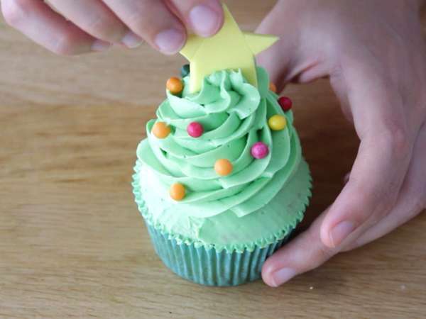 Cupcakes díszített karácsonyi - Előkészítés lépés 12